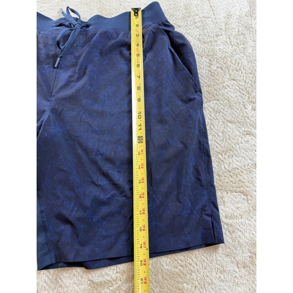 Lululemon T.H.E. Linerless Shorts Mens XL Dark Blue Camo Drawstring Activewear - Picture 9 of 13